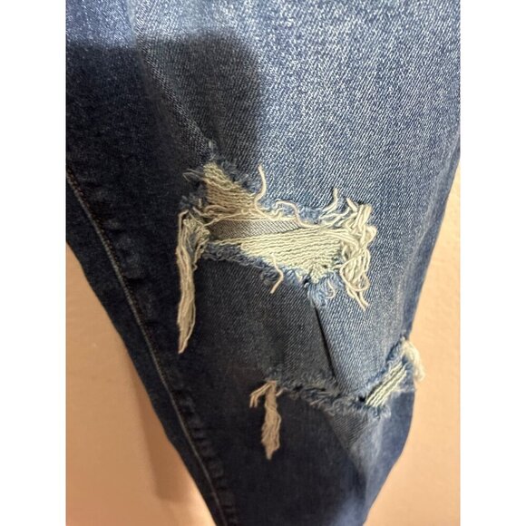 Old Navy Jeans Womens Size 6 High-Rise Curvy Straight Jeans Distressed Cropped - Picture 9 of 12